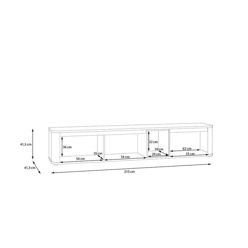 Parete attrezzata Core con porta Tv e pensili rovere e terracotta Core