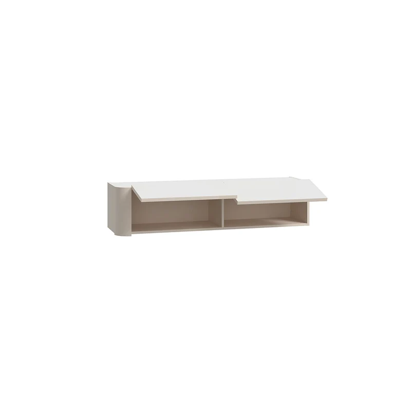 Parete attrezzata con porta Tv e pensili rovere e cashmere Core
