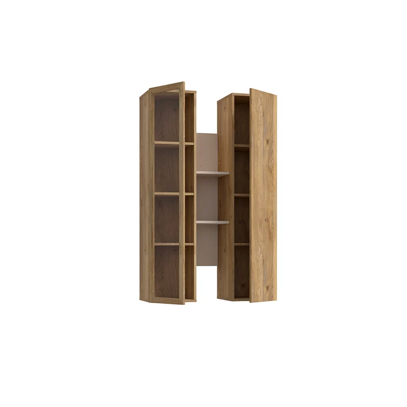 Parete attrezzata con porta Tv e pensili rovere e cashmere Core