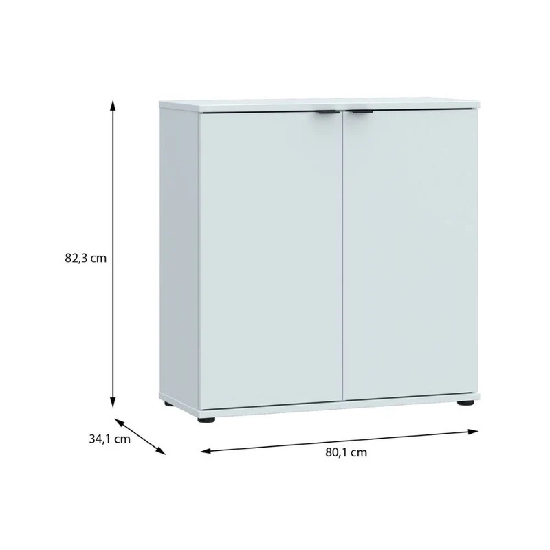 Mobile multiuso 2 ante 80 cm colore grigio chiaro Segno
