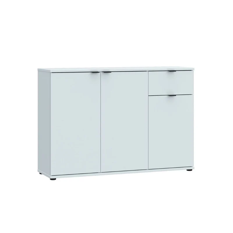 Mobile multiuso 3 ante e 1 cassetto 120 cm colore grigio chiaro Segno