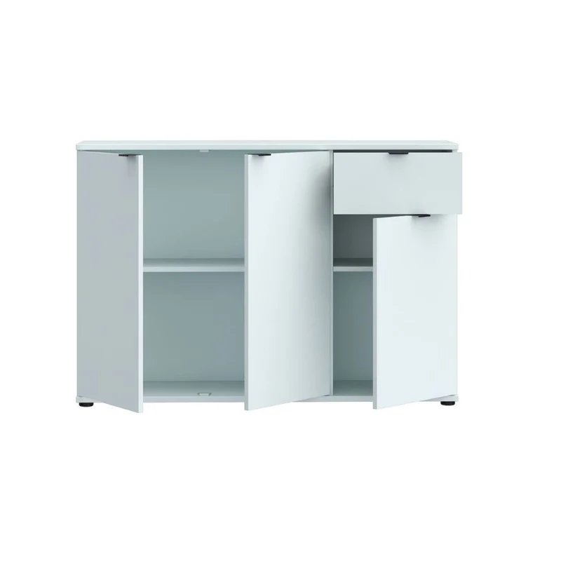 Mobile multiuso 3 ante e 1 cassetto 120 cm colore grigio chiaro Segno