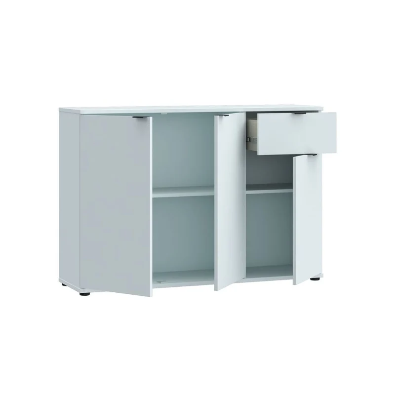 Mobile multiuso 3 ante e 1 cassetto 120 cm colore grigio chiaro Segno