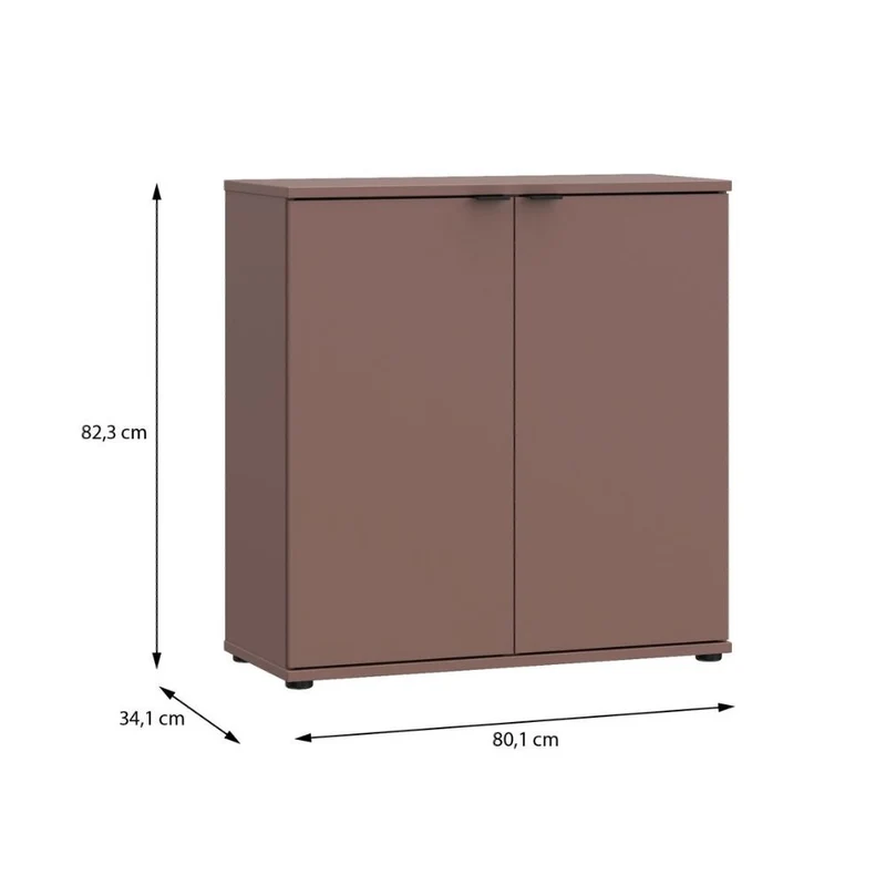 Mobile multiuso 2 ante 80 cm colore terracotta Segno