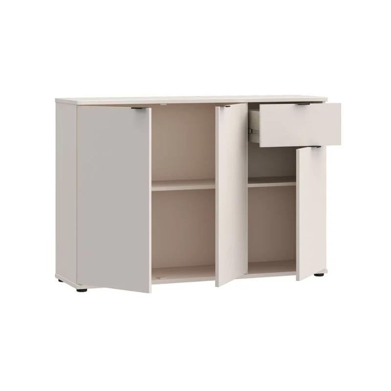 Mobile multiuso 3 ante e 1 cassetto 120 cm colore cashmere Segno