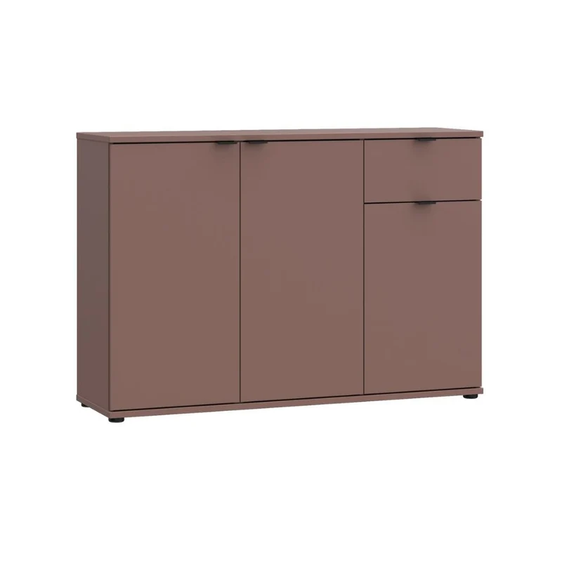 Mobile multiuso 3 ante e 1 cassetto 120 cm colore terracotta Segno