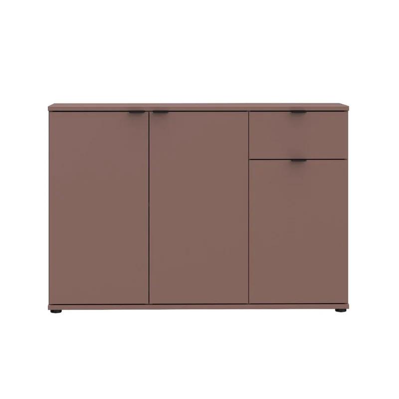 Mobile multiuso 3 ante e 1 cassetto 120 cm colore terracotta Segno