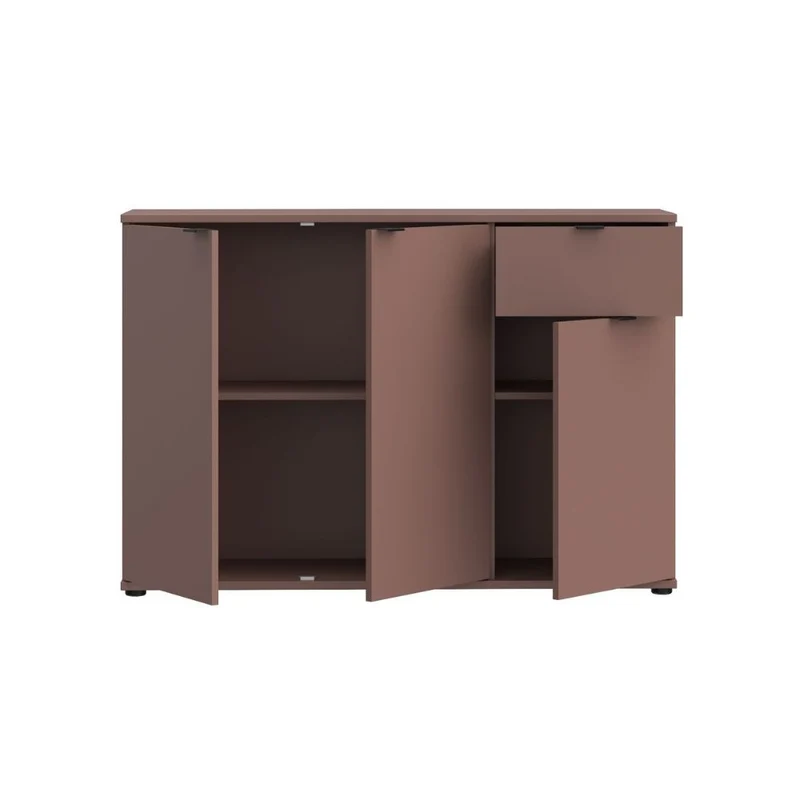 Mobile multiuso 3 ante e 1 cassetto 120 cm colore terracotta Segno