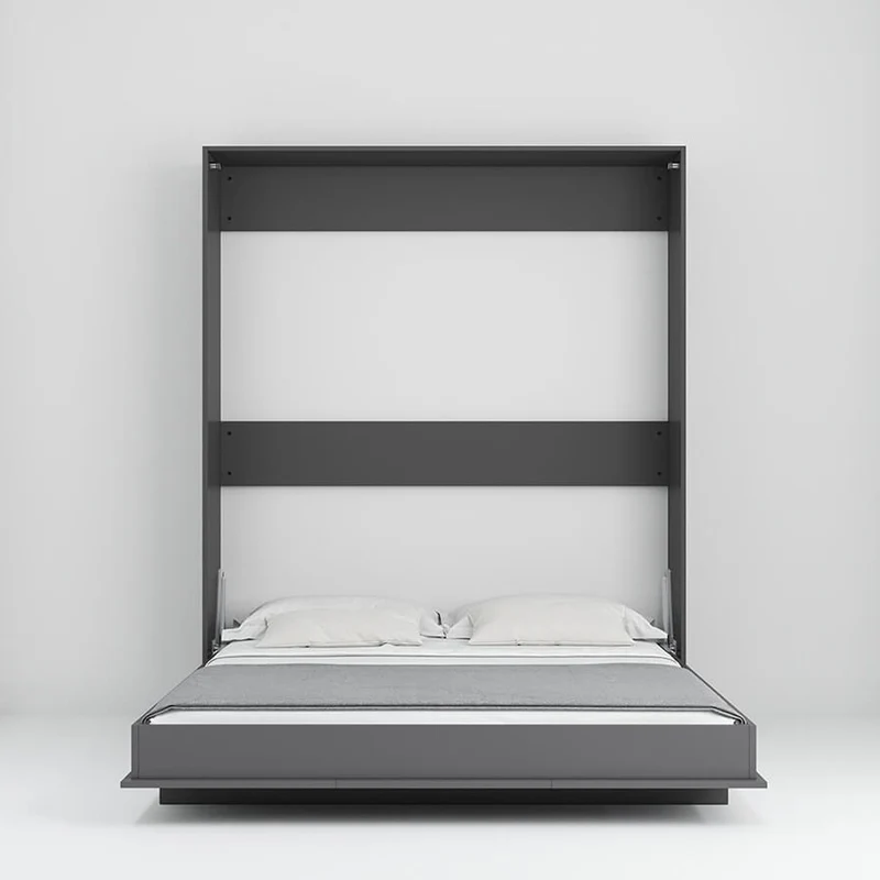 Letto matrimoniale a scomparsa salvaspazio colore antracite 164x38x221H Primer