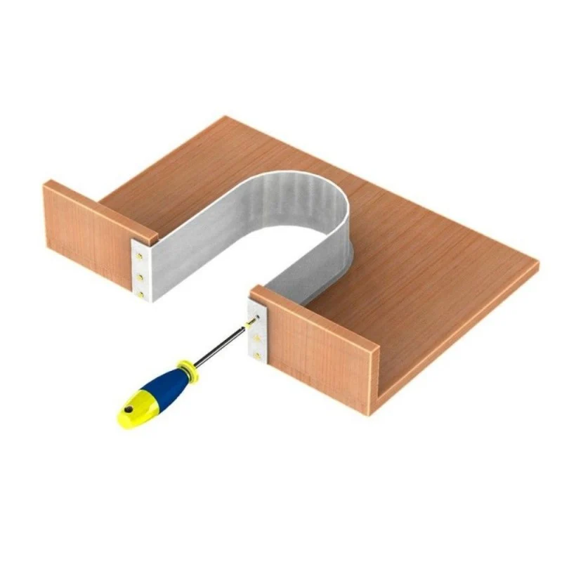 Protezione per sifone a U in ABS grigio per mobili bagno Omega1