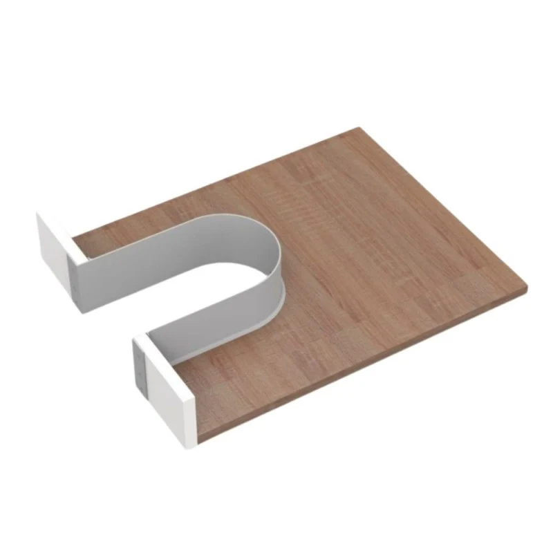 Protezione per sifone a U in ABS grigio per mobili bagno Omega1