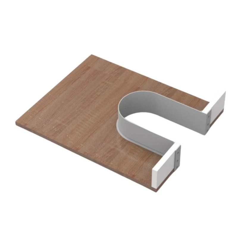 Protezione per sifone a U in ABS grigio per mobili bagno Omega1