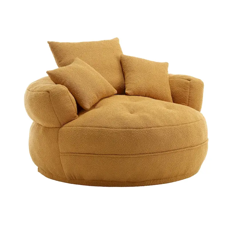 Fauteuil paresseux rond – Blanc/Bleu/Gris/Jaune/Orange/Rouge rosé/Bleu marine/Vert, Siège simple et double