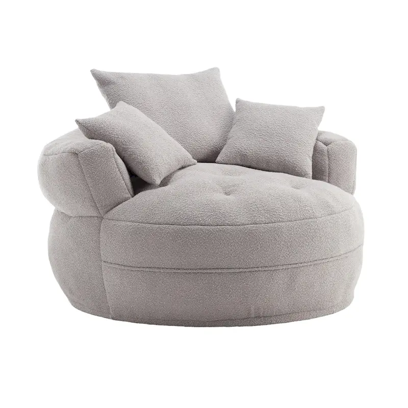 Fauteuil paresseux rond – Blanc/Bleu/Gris/Jaune/Orange/Rouge rosé/Bleu marine/Vert, Siège simple et double
