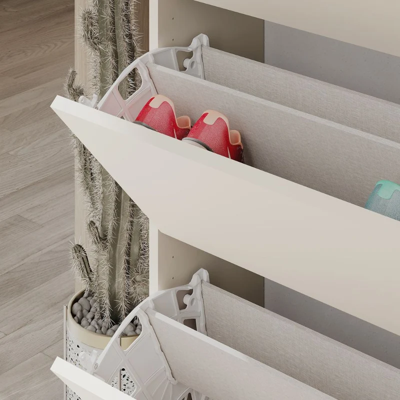 Scarpiera 4 ante a ribalta colore cashmere SHC540SAND