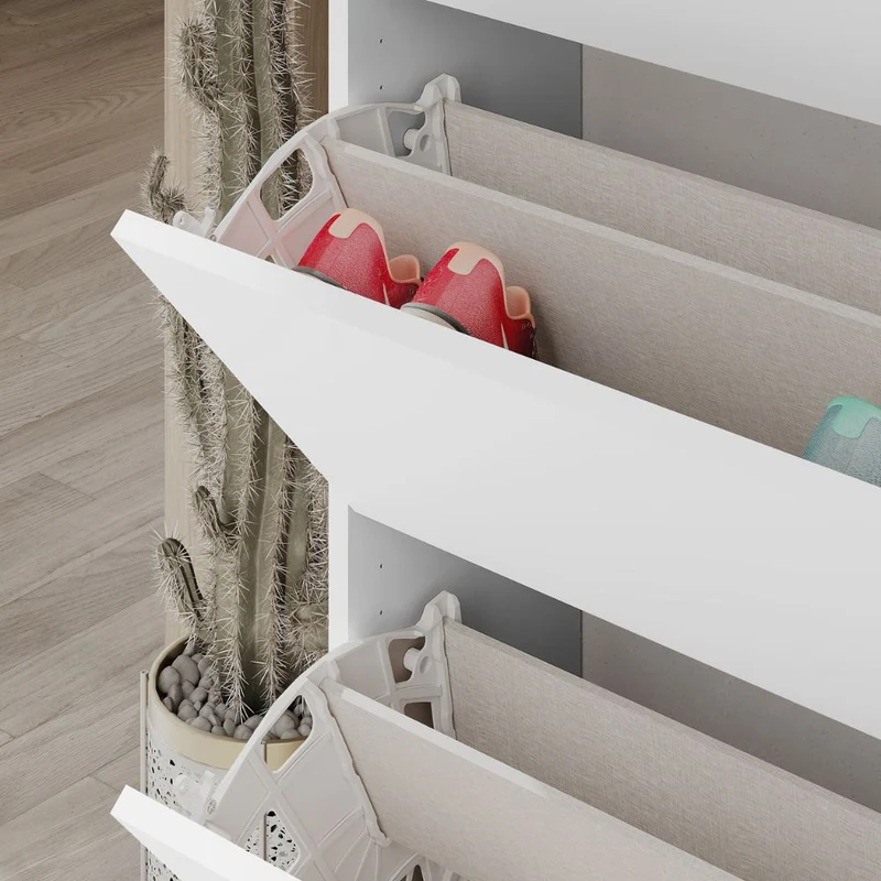 Scarpiera 4 ante a ribalta colore bianco SHC540BI
