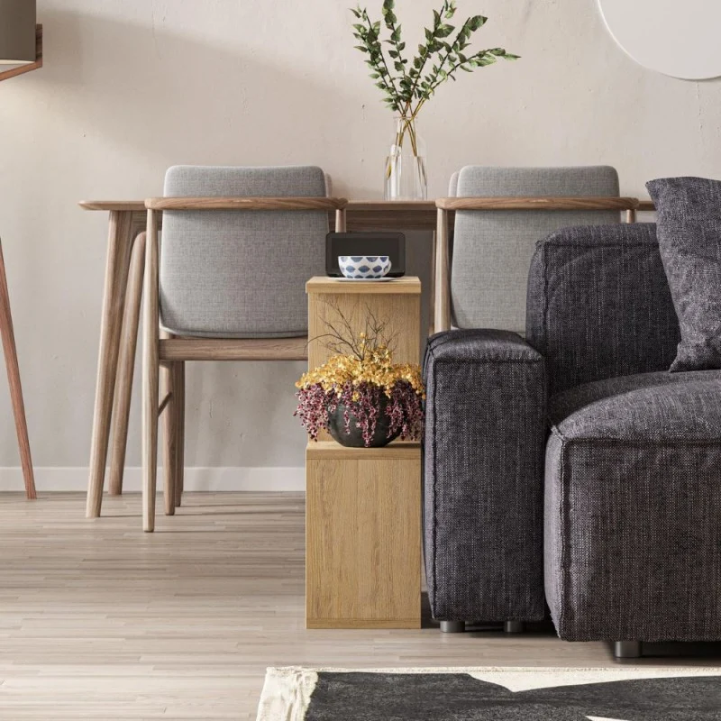Tavolino da salotto 60x19,5x60H colore rovere Homemania