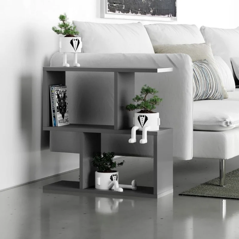 Tavolino da salotto 60x19,5x60H colore antracite Homemania