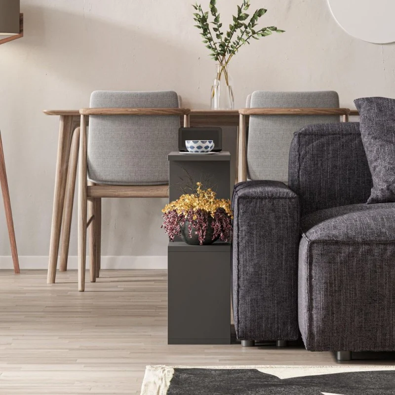 Tavolino da salotto 60x19,5x60H colore antracite Homemania