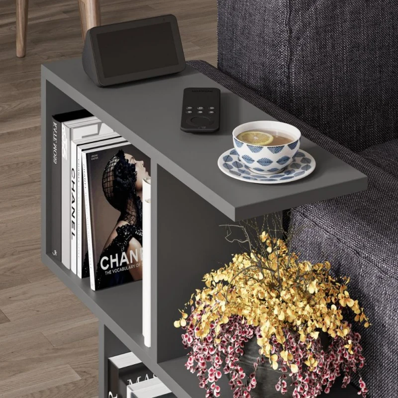Tavolino da salotto 60x19,5x60H colore antracite Homemania