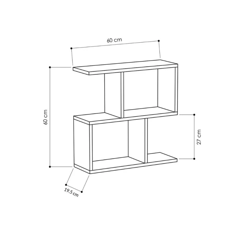 Tavolino da salotto 60x19,5x60H colore antracite Homemania