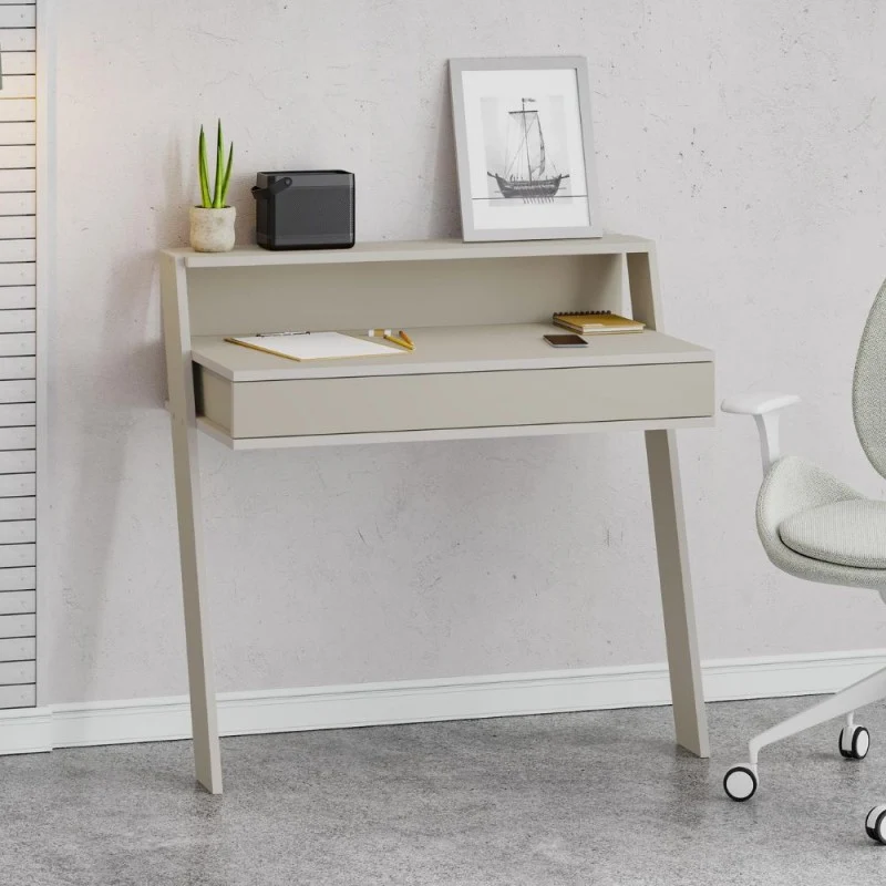 Scrivania da parete con cassetto 94 cm colore cashmere Cowork
