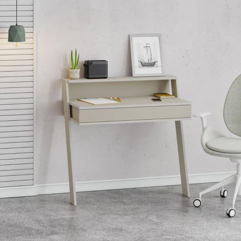 Scrivania da parete con cassetto 94 cm colore cashmere Cowork