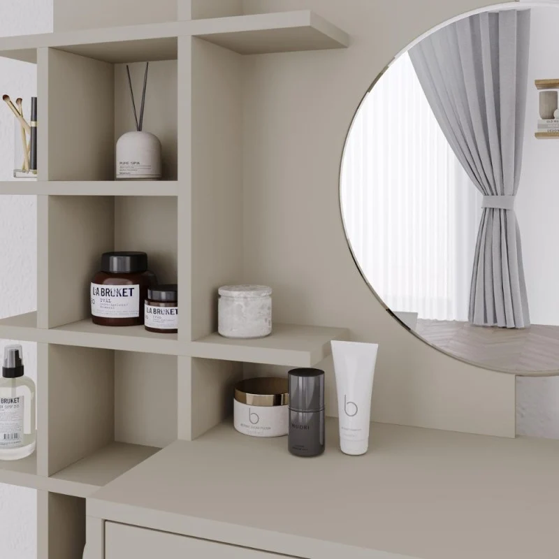 Toeletta trucco con vani a giorno colore cashmere Mup