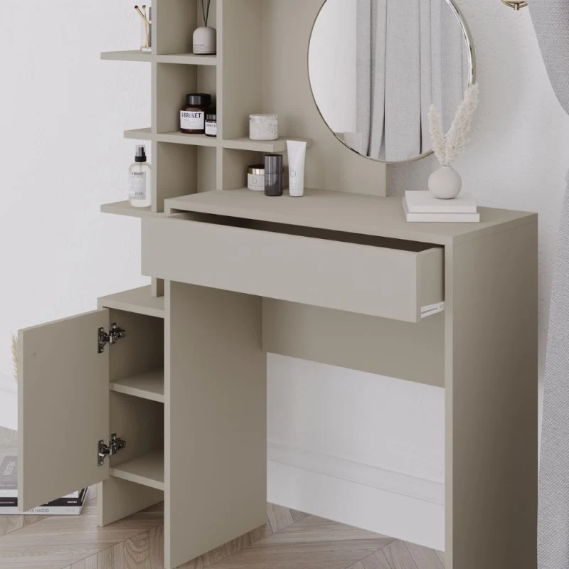 Toeletta trucco con vani a giorno colore cashmere Mup