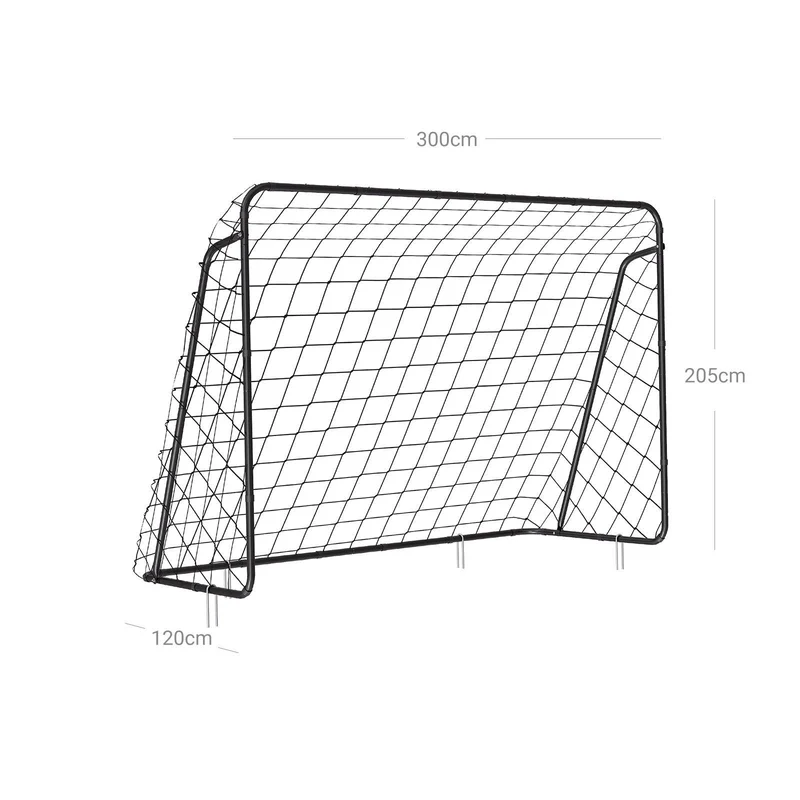 Cage de football pour enfant filet de football montage rapide pour jardin cour parc plage tubes en fer filet en pe noir szq300bk 12_0001993