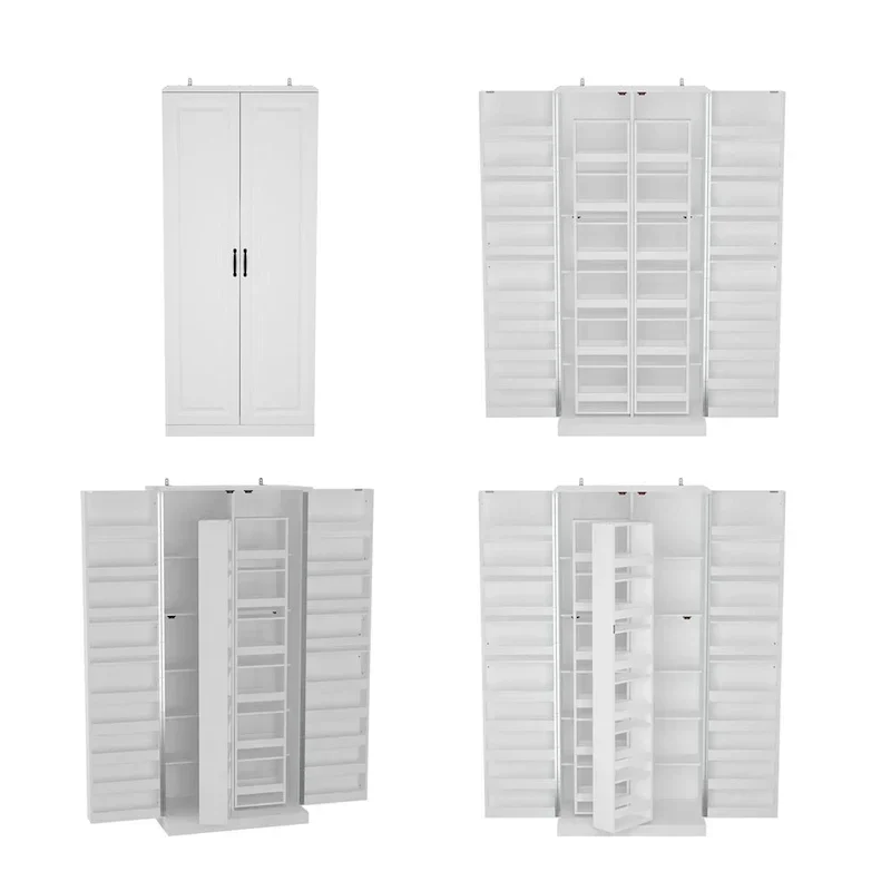 Organisateur de cuisine polyvalent : Meuble compact de 80 cm avec rangement intelligent