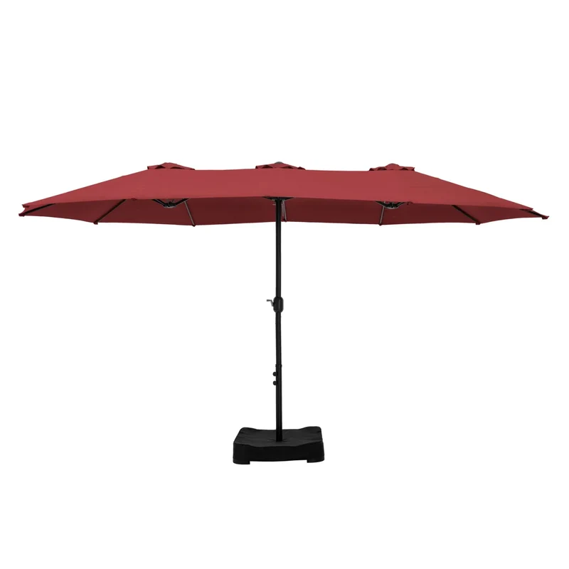 MAISON ARTS Grand Parasol Double Face de 4,5 m avec Base Incluse pour Patio