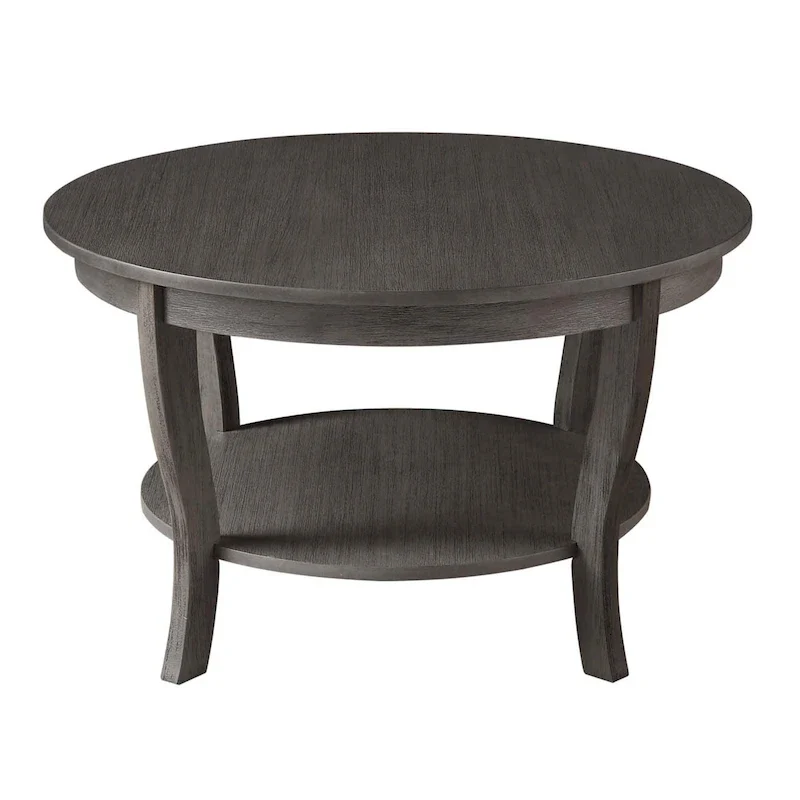 Table basse ronde avec étagère American Heritage de Convenience Concepts