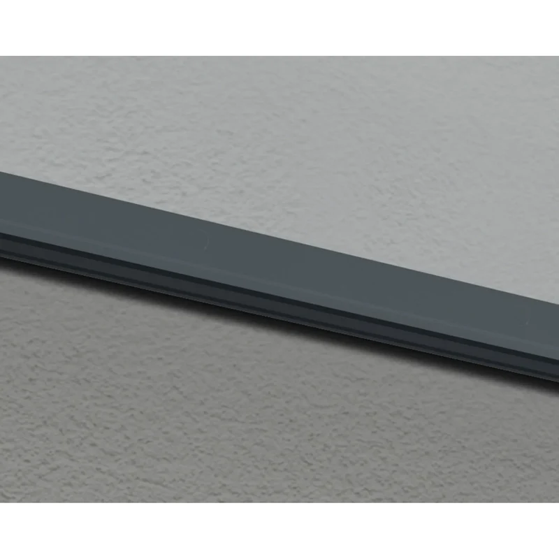 Auvent Sophia gris transparent pour portes et fenêtres de 0,9 m