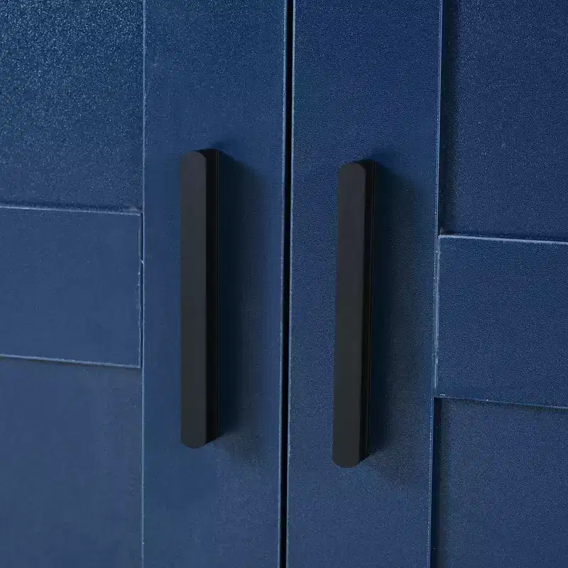 Garde-manger de cuisine autoportant 77H, armoire de rangement de style ferme avec étagères réglables, étagères de porte, tiroirs et casiers à vin - ModernLuxe