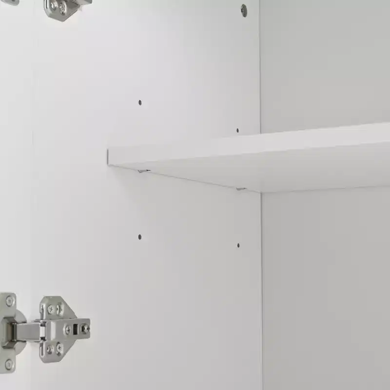 Garde-manger de cuisine autoportant 77H, armoire de rangement de style ferme avec étagères réglables, étagères de porte, tiroirs et casiers à vin - ModernLuxe