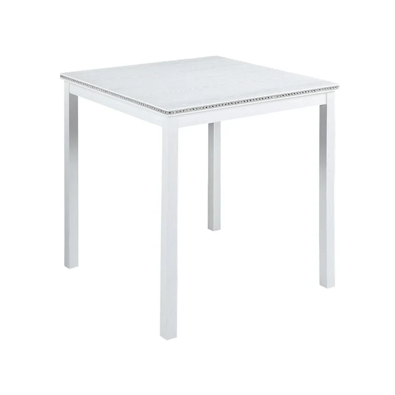 Ensemble de salle à manger moderne 5 pièces avec table carrée hauteur comptoir et 4 chaises rembourrées