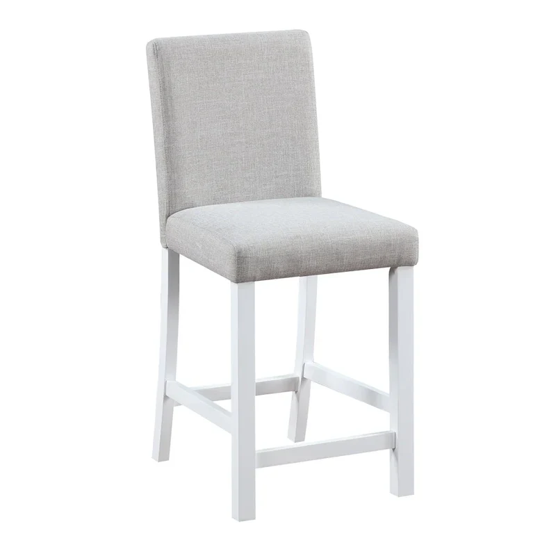 Ensemble de salle à manger moderne 5 pièces avec table carrée hauteur comptoir et 4 chaises rembourrées