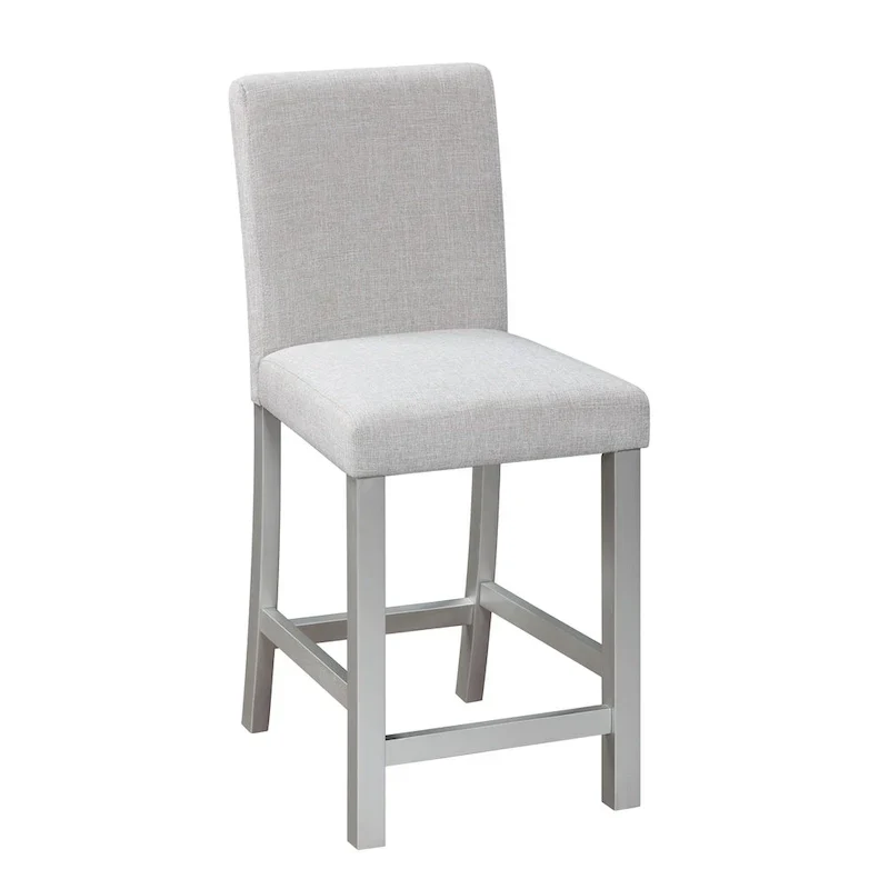 Ensemble de salle à manger moderne 5 pièces avec table carrée hauteur comptoir et 4 chaises rembourrées