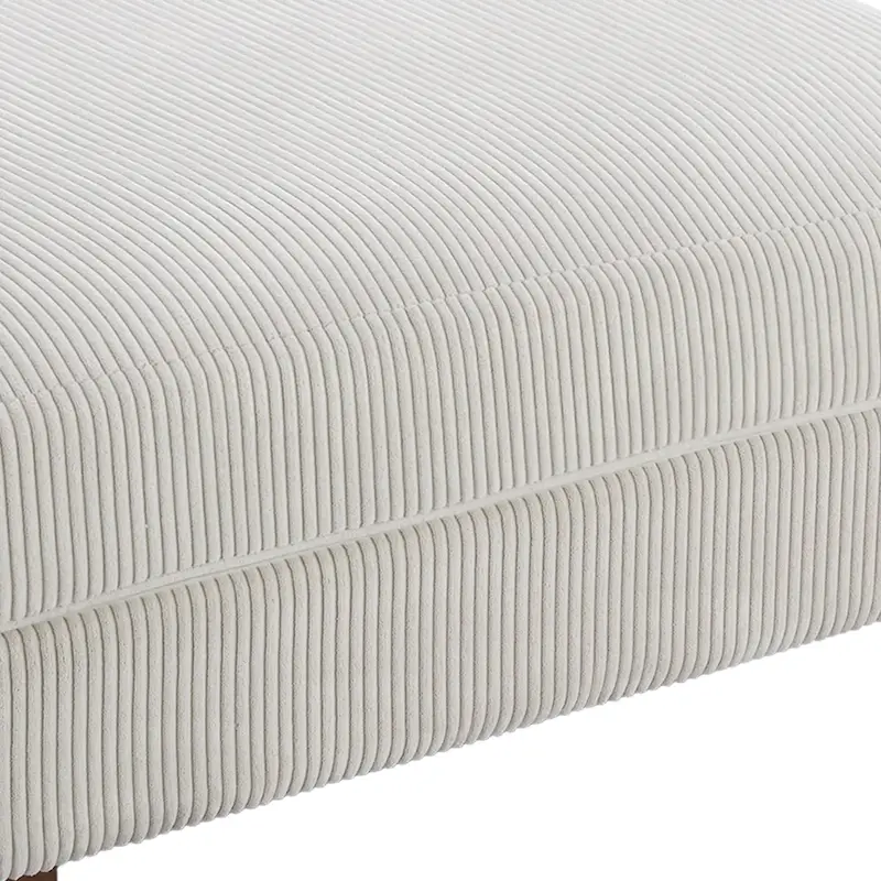 Pouffe d'appoint oversize en velours côtelé moderne