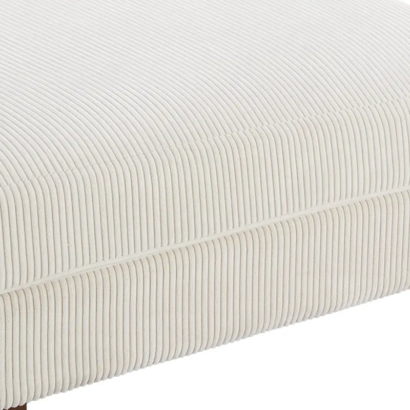 Pouffe d'appoint oversize en velours côtelé moderne