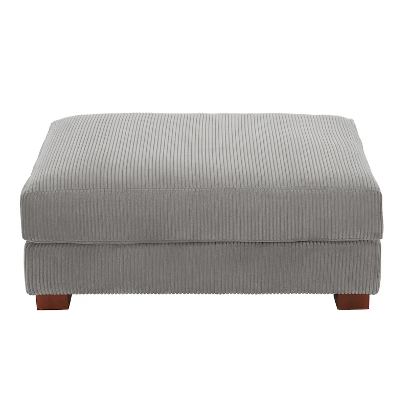 Pouffe d'appoint oversize en velours côtelé moderne