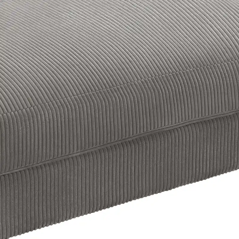 Pouffe d'appoint oversize en velours côtelé moderne