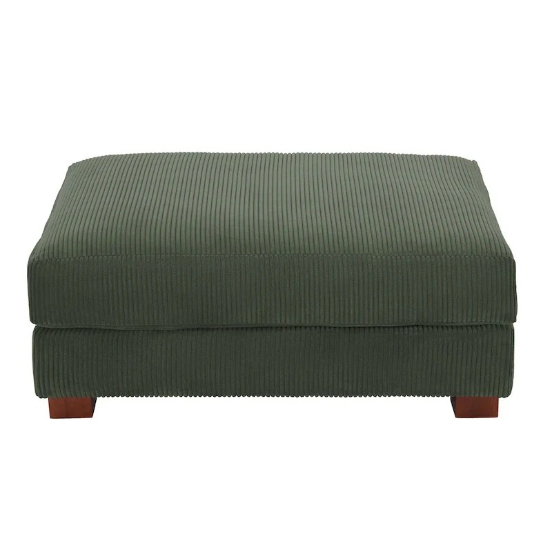 Pouffe d'appoint oversize en velours côtelé moderne