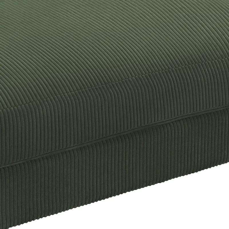 Pouffe d'appoint oversize en velours côtelé moderne