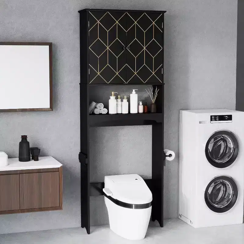 Meuble de rangement pour WC, étagère WC.
