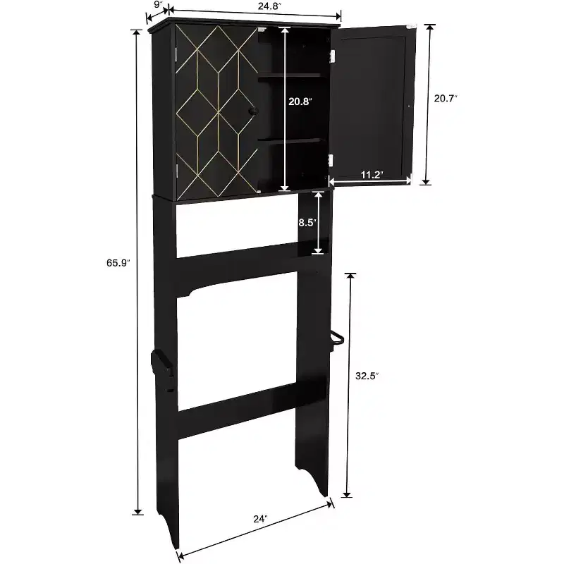 Meuble de rangement pour WC, étagère WC.
