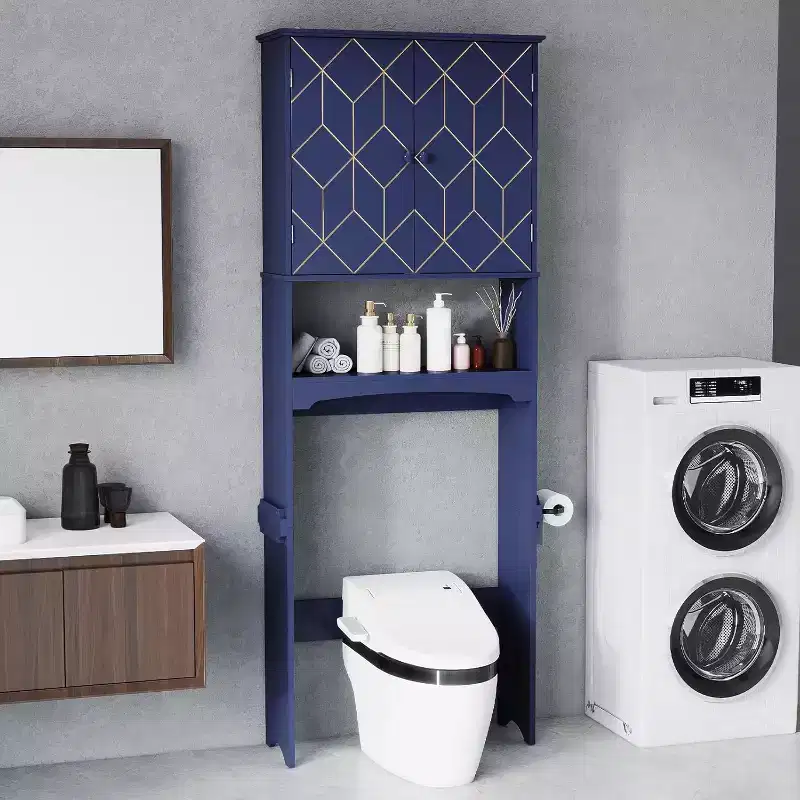 Meuble de rangement pour WC, étagère WC.