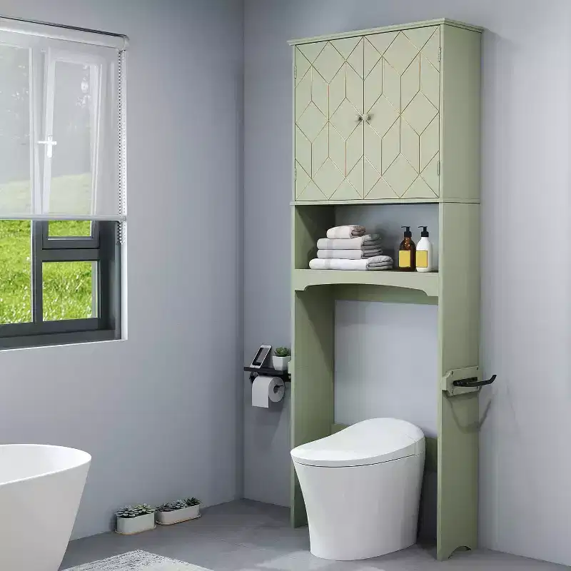 Meuble de rangement pour WC, étagère WC.
