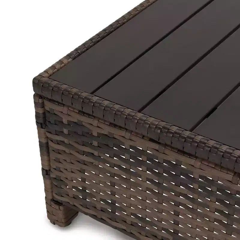 Ensemble de salon de jardin 3 pièces en osier avec coussins – EDYO LIVING